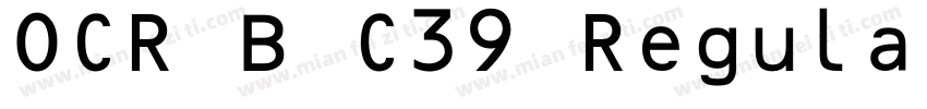 OCR B C39 Regular Normal字体转换
